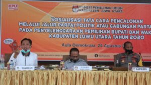 Sosialisasi pendaftaran pencalonan bupati/wakil bupati oleh KPU Luwu Utara.