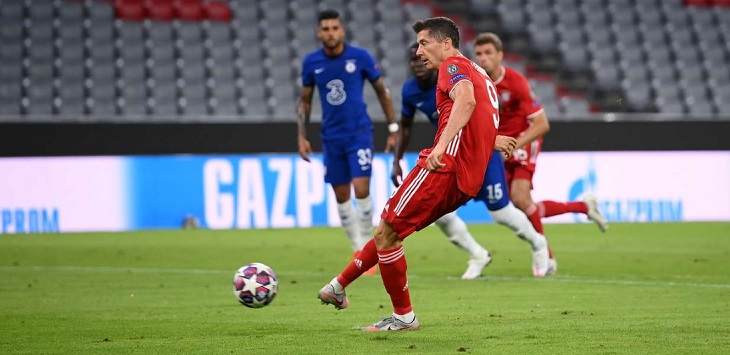 Bayern Munich lolos ke perempat final Liga Champions 2019/20 usai mengalahkan Chelsea di Allianz Arena, Minggu (9/8/2020) dini hari WITA.