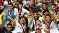 Sevilla juara Liga Europa 2019/20 usai mengalahkan Inter Milan 3-2 di final yang berlangsung di Stadion Koln, Jerman, Sabtu (22/8/2020) dini hari WITA.