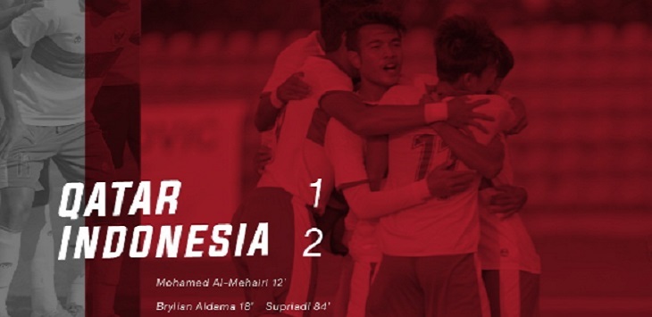 Timnas Indonesia U-19 menang 2-1 atas Qatar U-19 dalam laga uji coba di Stadion SRC Mladost, Cakovec, Kroasia, Kamis (17/9/2020) malam WITA.
