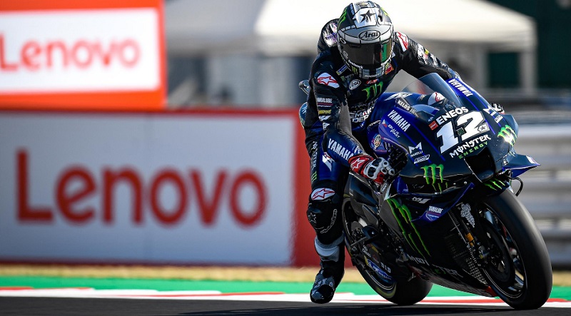 Pembalap tim Monster Yamaha, Maverick Vinales.