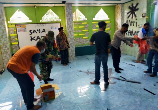 Musala di Tangerang dirusak dan dicoret orang ak dikenal, Selasa (29/9/2020).