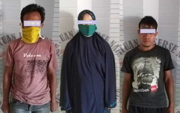 Tiga komplotan terduga pengedar sabu, termasuk seorang IRT di Malili diamankan anggota Satnarkoba Polres Luwu Timur, Senin (21/9/2020) lalu.