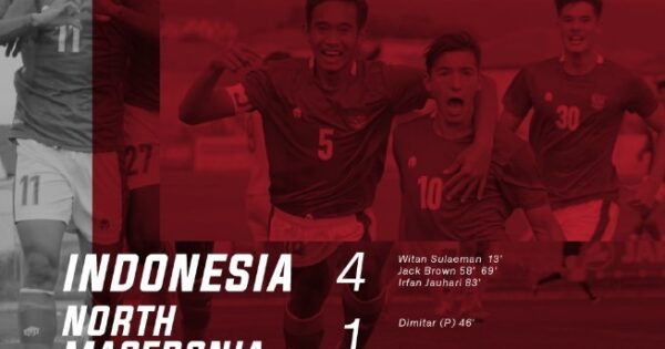 Indonesia U-19 menang 4-1 atas Makedonia Utara U-19, Minggu (11/10/2020) malam. foto: pssi.org