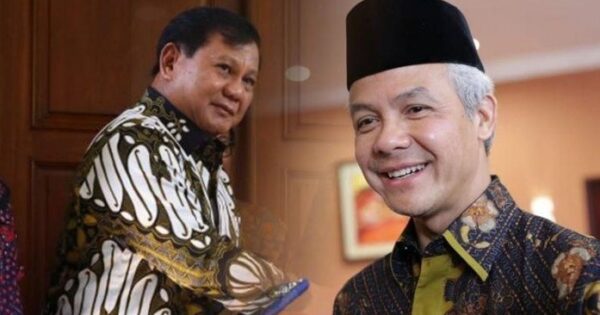 Prabowo Subianto dan Ganjar Pranowo.