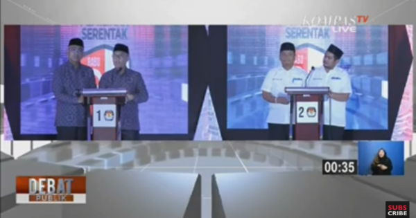 Debat Pilkada Luwu Timur, di Hotel FourPoint By Sheraton, Kota Makassar, Selasa (24/11/2020).
