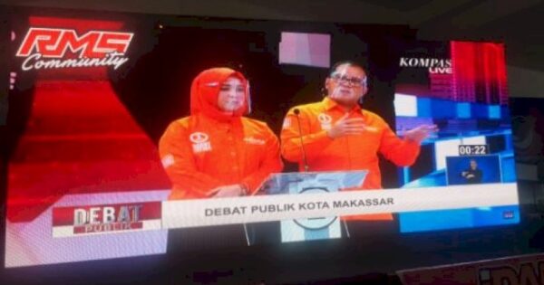 Debat pertama Pilkada Kota Makassar 2020, Sabtu (7/11/2020) malam.