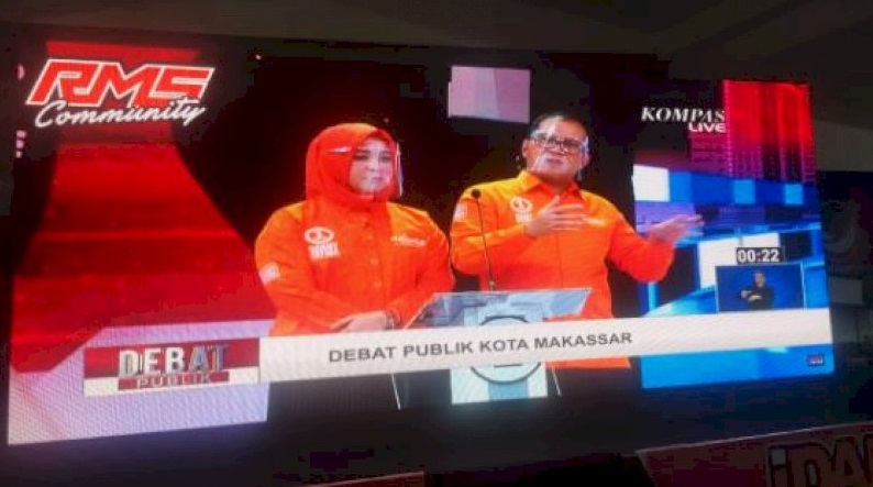Debat pertama Pilkada Kota Makassar 2020, Sabtu (7/11/2020) malam.