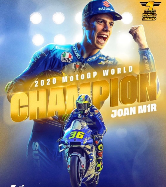 Pebalap Suzuki Ecstar, Joan Mir, Juara MotoGP 2020.