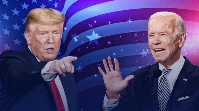 Dua kontestan Pemilihan Presiden Amerika Serikat, Donald Trump dan Joe Biden.