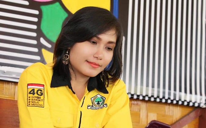 Mantan Bendahara Golkar Luwu Nurhaeni Amir.