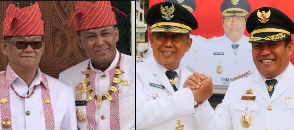 Para petahana di Pilkada Toraja dan Toraja Utara 2020: Nicodemus Birigkanae - Victor Datuan Batara, Kalatiku Paembonan dan Yosia Rinto Kadang.