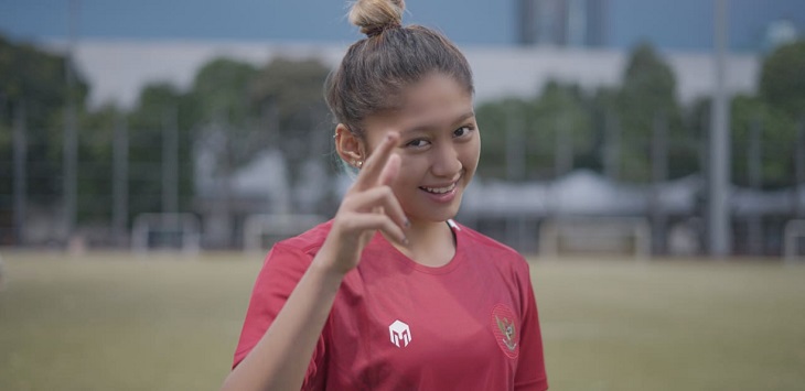 Pemain Timnas Indonesia Wanita, Zahra Muzdalifah.