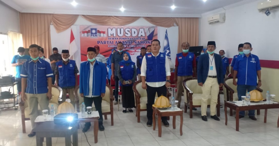 Musda DPD PAN Luwu Utara di Hotel Elegant, Masamba, Minggu (17/1/2021).