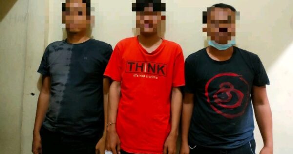 Tiga terduga pelaku penganiayaan dan pengrusakan di Salon Appy, Jalan Veteran Kota Palopo.