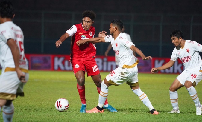 PSM Makassar menang meyakinkan 2-0 atas Persija Jakarta pada laga perdana penyisihan Grup B Piala Menpora 2021, di Stadion Kanjuruhan, Malang, Senin (22/3/2021) malam.