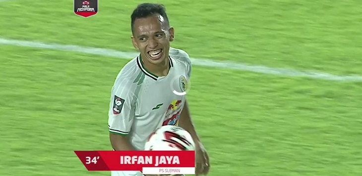 Penyerang PSS Sleman, Irfan Jaya.