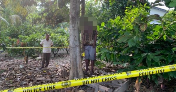 Warga Tomoni ditemukan tewas tergantung di pohon jati, Selasa (8/6/2021) pagi.