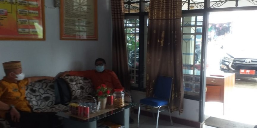 Kunjungan Bawaslu Provinsi Gorontalo ke Sekretariat Bawaslu Gorontalo Utara, Kamis (15/7/2021). foto: ist