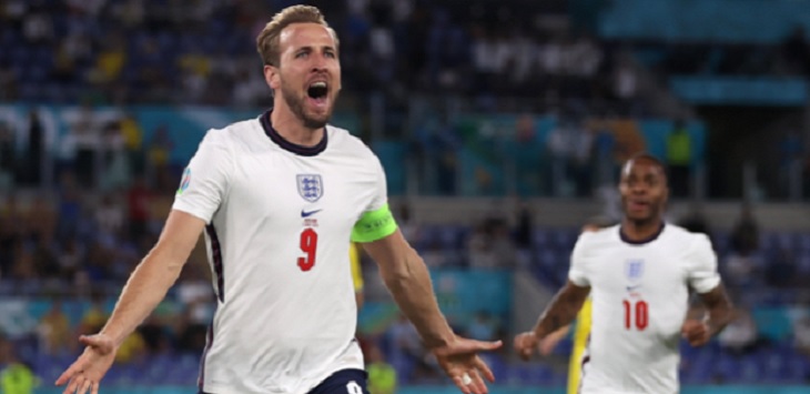 Timnas Inggris menang 4-0 atas Ukraina pada perempat final Euro 2020 di Stadion Olimpico Roma, Minggu (4/7/2021) dini hari WITA. foto: twitter @EURO2020