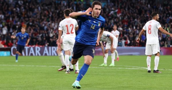 Timnas Italia mengalahkan Spanyol di semifinal Euro 2020 lewat adu penalti, 4-2 (1-1), di Stadion Wembley, Rabu (7/7) dini hari WITA. foto: dari twitter @Euro2020