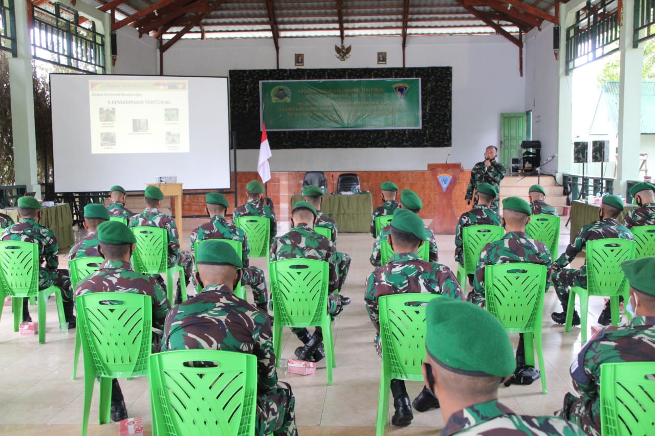 Yonif 713 Satya Tama Gelar Sosialisasi Bidang Teritorial Binsiap