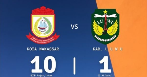 Tim Futsal Makassar menang 10-1 atas Luwu pada matchday 2 Pra Porprov Sulsel XVII, Senin (16/8/2021).