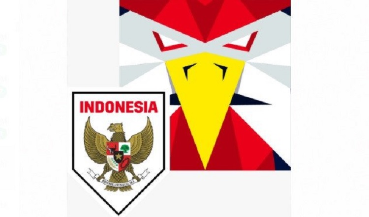 Bendera Garuda Indonesia sebagai pengganti bendera Merah Putih di Piala AFF 2020. Foto: Sekjen PSSI Yunus Nusi
