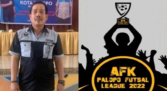 Ketua Asosiasi Futsal Kota Palopo, Hasan Basri, logo liga afk