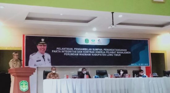 Pelantikan PDAM Lutim