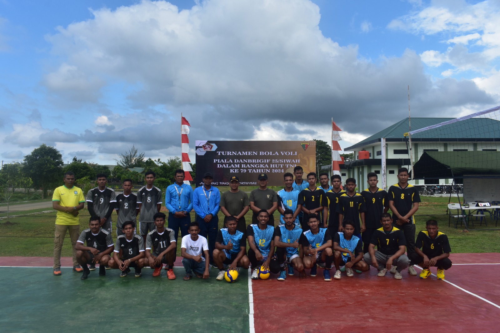 Turnamen Bola Voli Piala Danbrigif 25/Siwah Dalam Rangka HUT TNI ke 79 Tahun 2024, Secara Resmi Dibuka