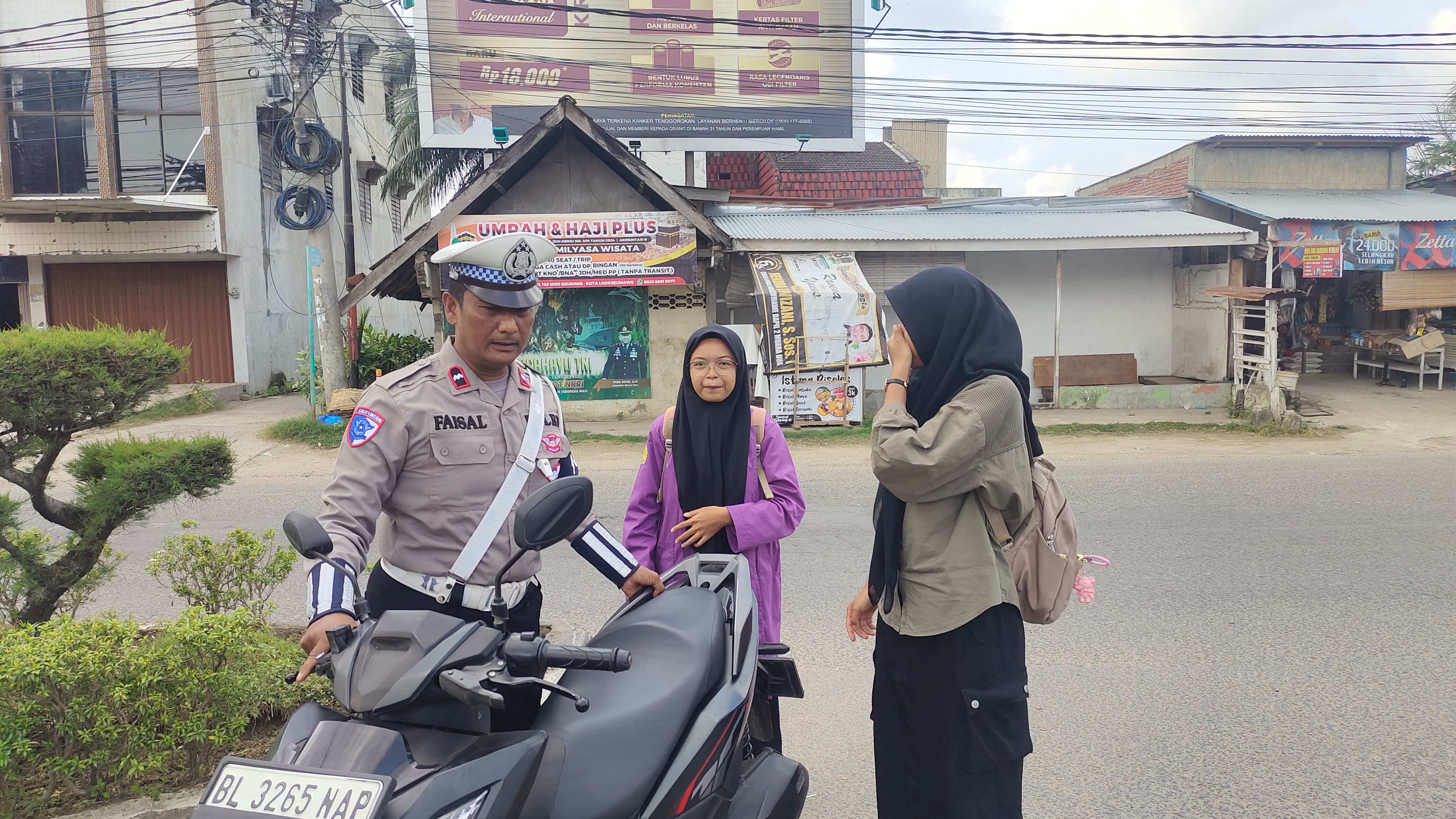 Satlantas Polres Lhokseumawe Gelar Patroli Kawasan Tertib Lalu Lintas dalam Rangka Ops Keselamatan Seulawah 2025