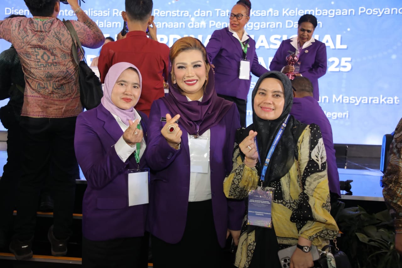 Penguatan Peran Posyandu, Ketua TP PKK Asahan Hadiri Rakornas 2025
