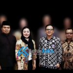 Bupati Brebes Paramitha Widya Kusuma, bersama Wakil Bupati Brebes Wurja dan Ketua DPRD Kabupaten Brebes, M.Taufik usai melantik dan mengambil sumpah jabatan Adi Widiarso sebagai Kepala Dinas Pariwisata.(dok Istimewa)