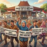 Ilustrasi Gunungan Sampah Setu Wetan