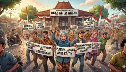 Ilustrasi Gunungan Sampah Setu Wetan