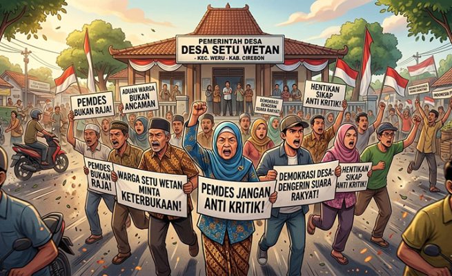 Ilustrasi Gunungan Sampah Setu Wetan
