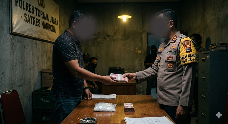 Terungkap ! Kasat Narkoba Torut Terima Setoran Rp10 Juta Per Minggu dari Bandar Narkoba