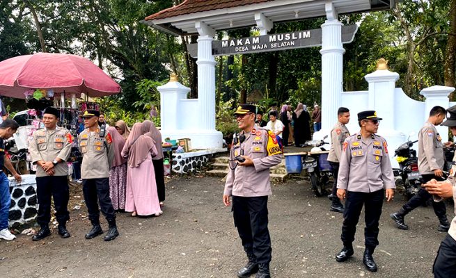 Polres Majalengka mengerahkan personel gabungan dalam intensitas pengamanan ekstra. Selasa (24/3/2026).