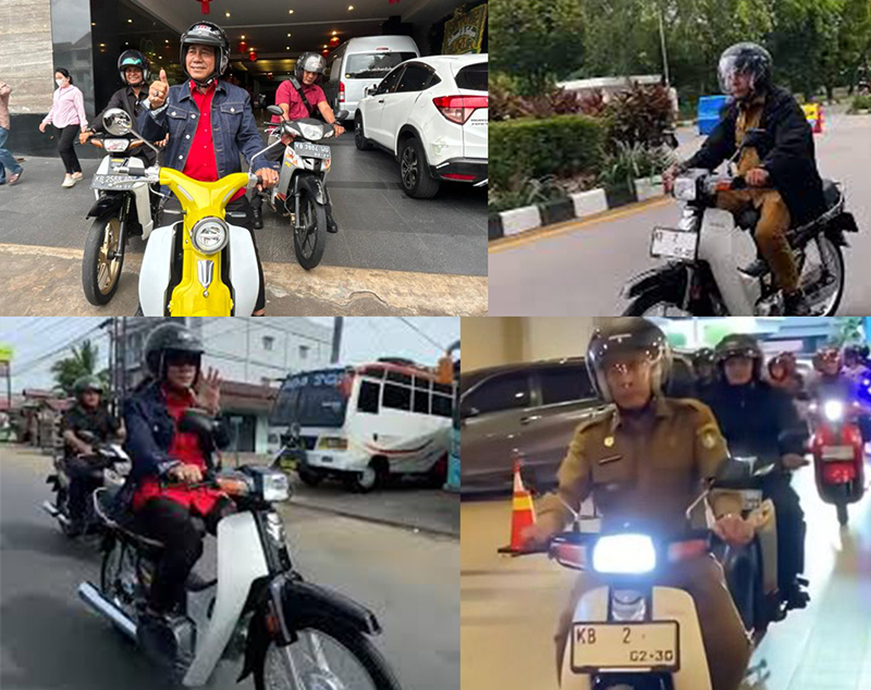 Wagub Kalbar Naik Motor Tua ke Kantor, Sangat Kontras dengan Rudy Mas’ud