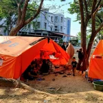 Tenda Pengungsi Korban Banjir di Kantor Bupati Bireuen