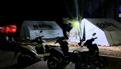 Tenda BNPB di Halaman Kantor Bupati Bireuen Jadi Tempat Bertahan Pengungsi