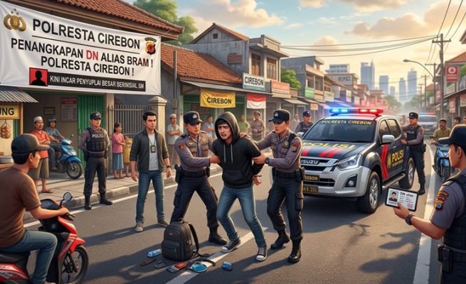 Polresta Cirebon menangkap seorang pemuda yang diduga sebagai pengedar berhasil diringkus dalam penyergapan di Kecamatan Greged, Jumat (24/4/2026).