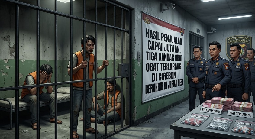 Hasil Penjualan Capai Jutaan, Tiga Bandar Obat Terlarang di Cirebon Berakhir di Jeruji Besi
