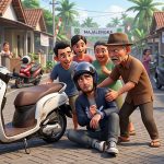 Ilustrasi rencana pencurian motor Honda Scoopy. (ai)