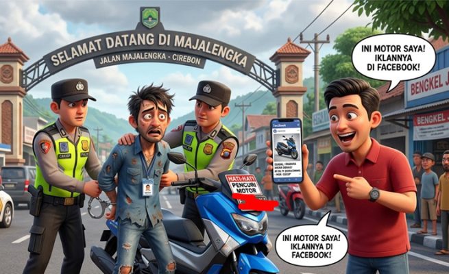 Pencuri motor di Majalengka